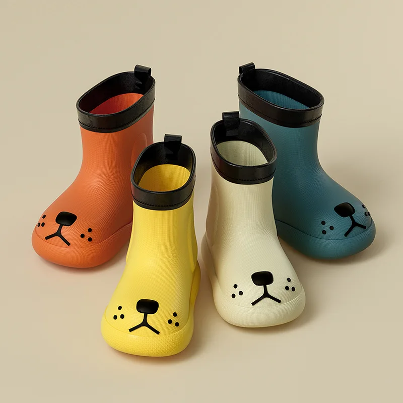 Cheerful Mario Kids Rain Boots Shoes Cute Cartoon  Baby Boys Girls Waterproof Rain Boots Non-Slip Shoes