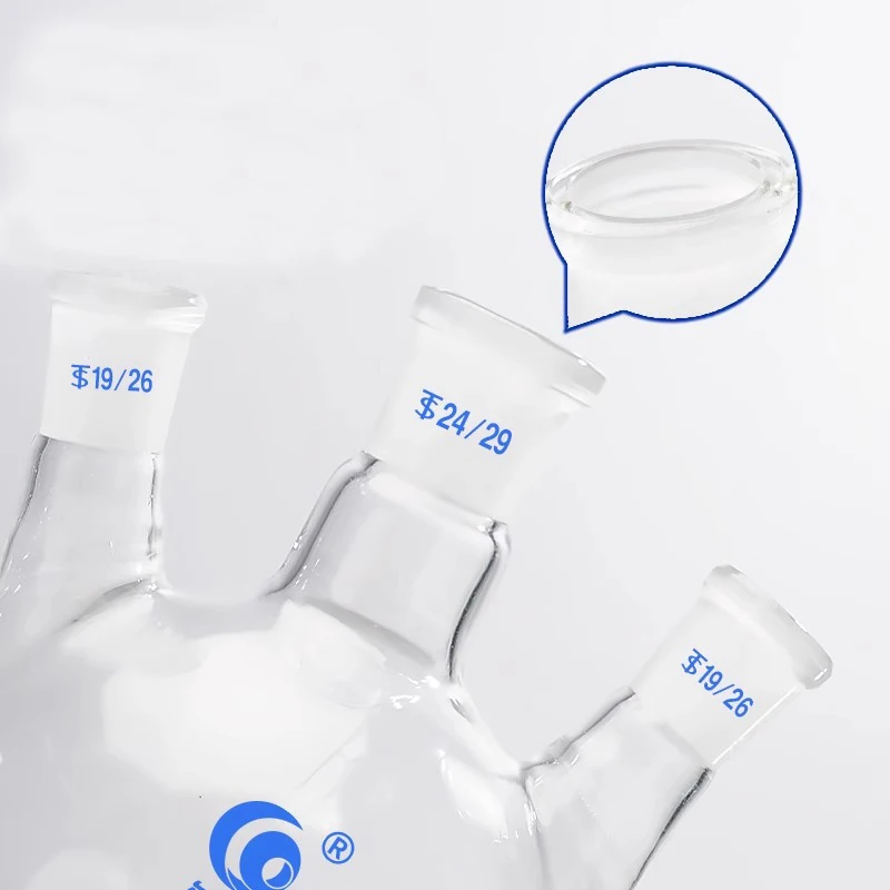 1pc 50ml-1000ml #24 Laboratory Distillation Flask Lab Straight/Oblique 3 Necks Flat Bottom Glass Flasks