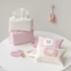Baby Stroller Heart Wet Wipes Case Extraction Tissue Box Travel Car Portable Handheld Storage Bag Newborn Hanging Bag for Cart 1