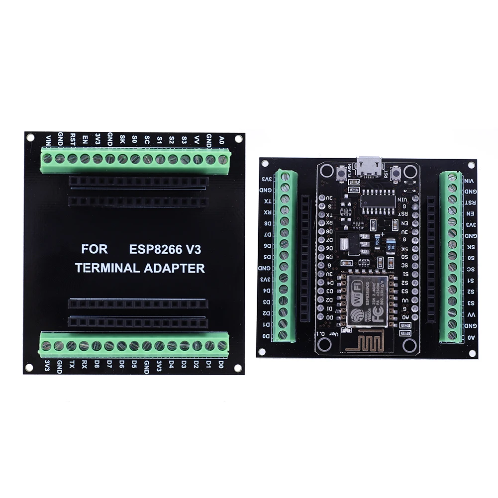 확장 보드 NodeMcu Lua WIFI V3 CH340 GPIO 1 Into 2 ESP8266 개발 보드 이중 레이어 ESP-12E 개발 보드