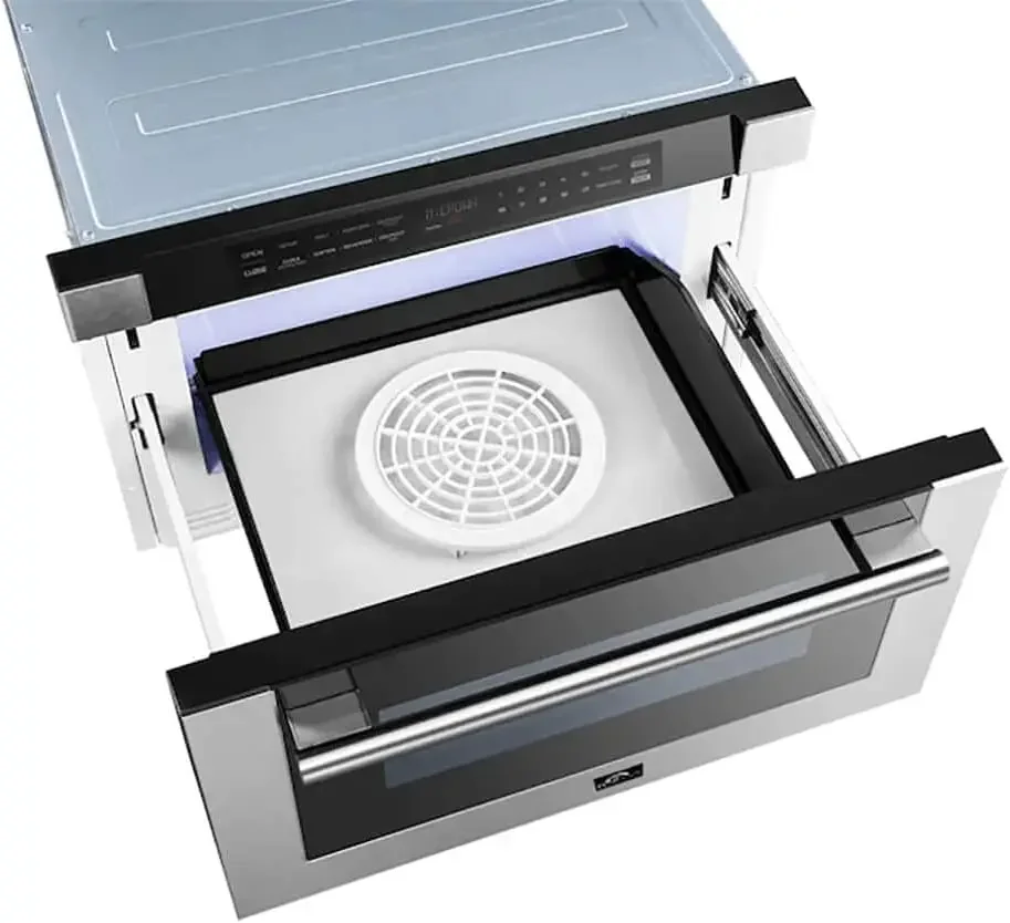 24" Inch. Microwave Drawer Oven with Touch Open Door - 1.2 Cubic Feet Electric Oven Capacity - Stainless Steel Child Safety Lock 6