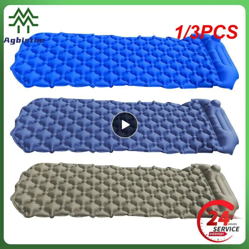 

1/3PCS Waterproof Camping Sleeping Pad Inflatable Air Mattresses Outdoor Mat Furniture Bed Ultralight Cushion Pillow Hiking
