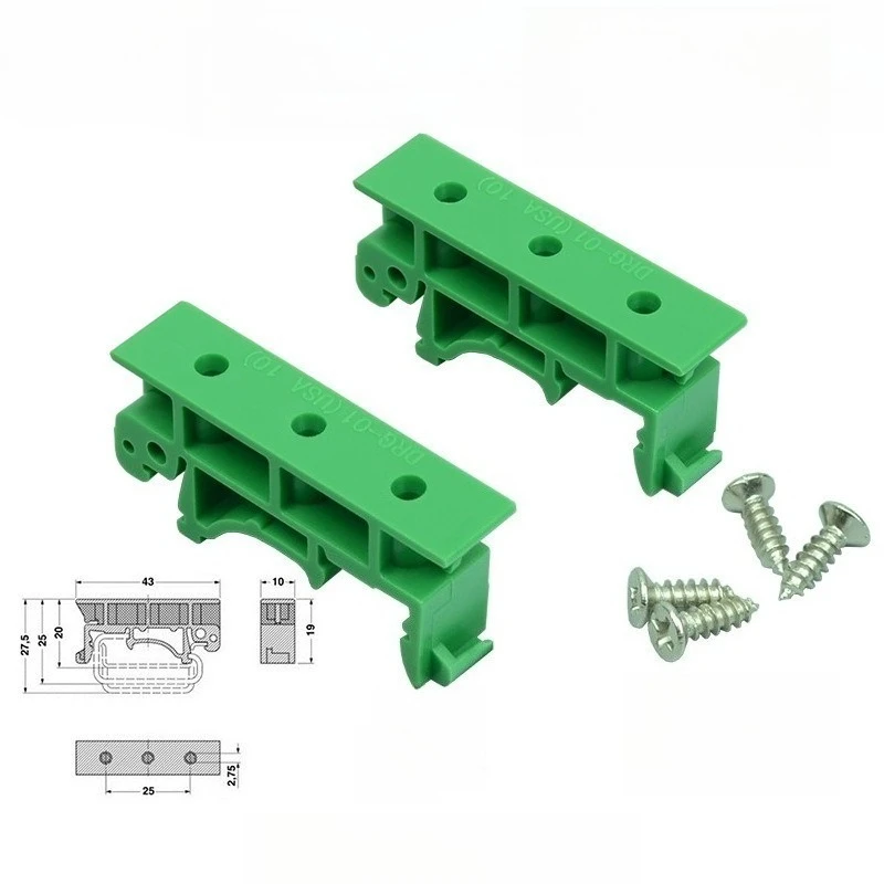 10-Pack PCB DIN Rail Mounting Adapter Brackets for Industrial Electrical Equipment