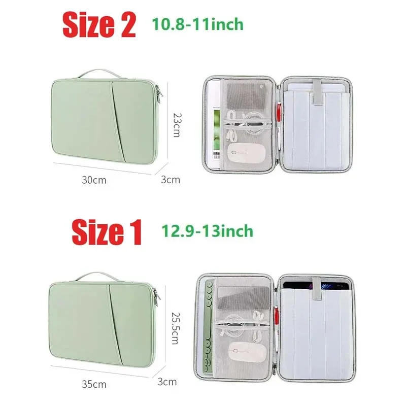Waterproof Tablet Sleeve with Handle and Pockets