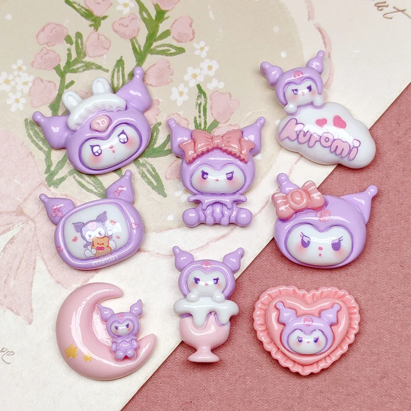 

10 Pcs New Mini Kawaii Cartoon Animal Peach Heart Series Resin Scrapbook Diy Jewelry Children Gift Hairpin Accessories