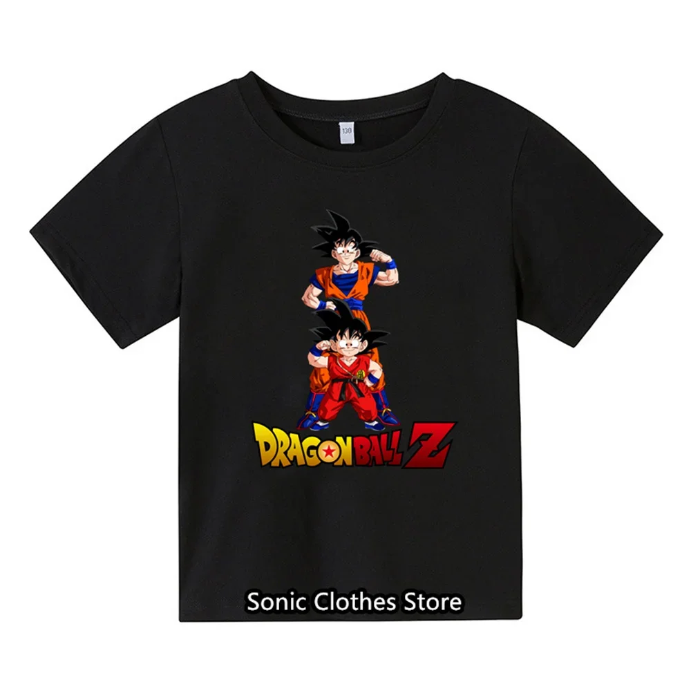Dragon Ball Z Tshirt Ragazzi Vestiti Anime Dragon Ball Son Goku Super Saiyan Magliette Ragazzo Bambini Manica Corta Vegeta T-Shirt Cartoon