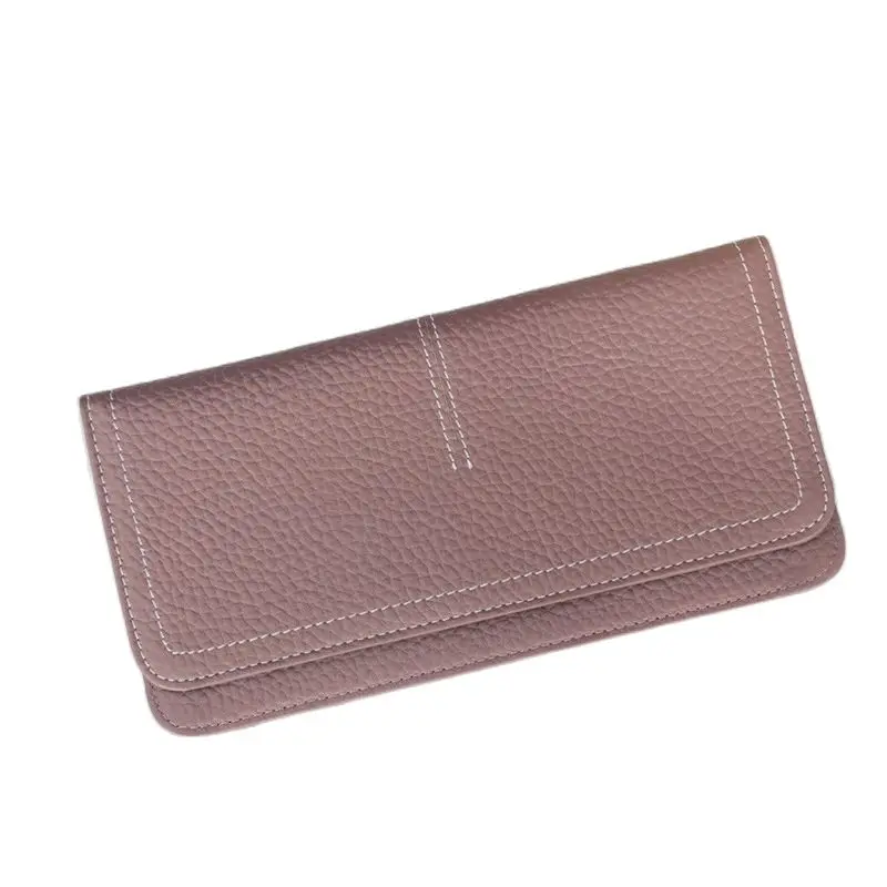 Genuine Cow Leather Slim 4 Card Holder Wallet ladies Simple Fashion Cowhide Credit Card Holder Mobile Wallet Ultra Thin Wallet