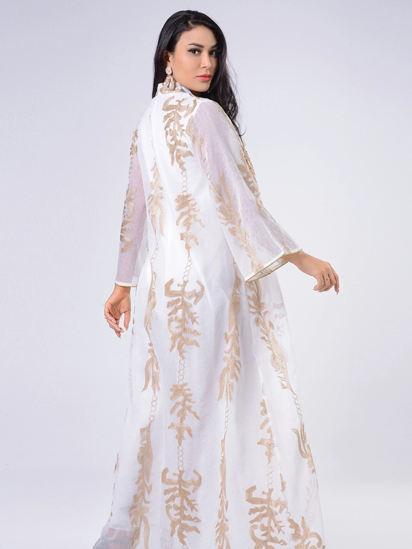 Abayas For Women Luxury Sequins Embroidery Party Dresses Moroccan Caftan Turkey Arabic Jalabiya Islamic Ethnic Abayat