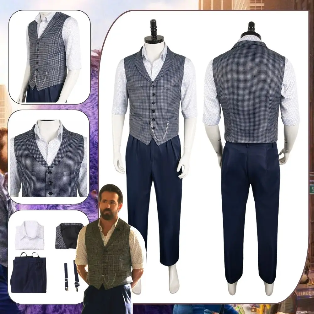 

Костюм для косплея человека из фильма IF, костюм наверху, фантазия, Маскировка для взрослых, мужская форма, жилет, брюки, одежда для Хэллоуина, карнавала, вечеринки