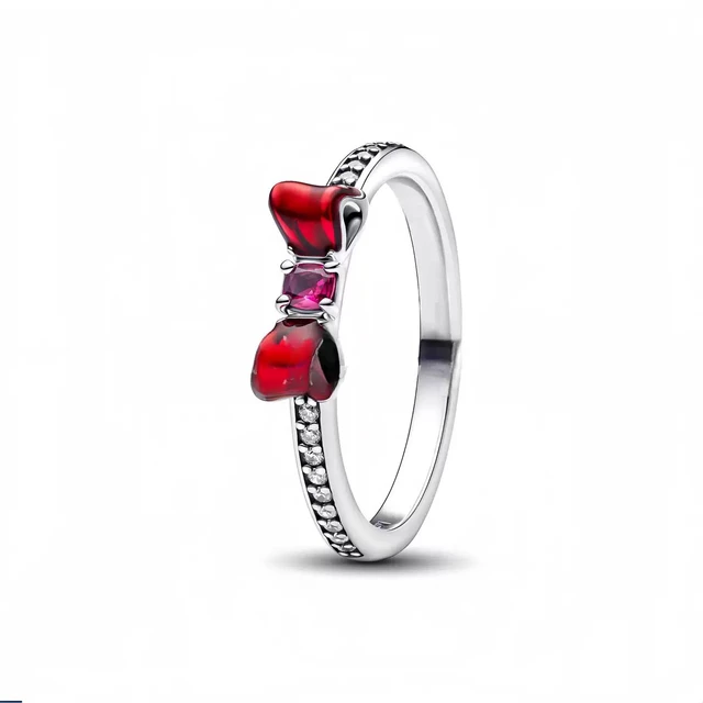 88642-9f6e93.jpg Bague populaire en argent sterling 925% de la série Princesse, avec coquille, couronne, nœud et zircon rose, pour femme, accessoires de bijouterie fine pour soirée