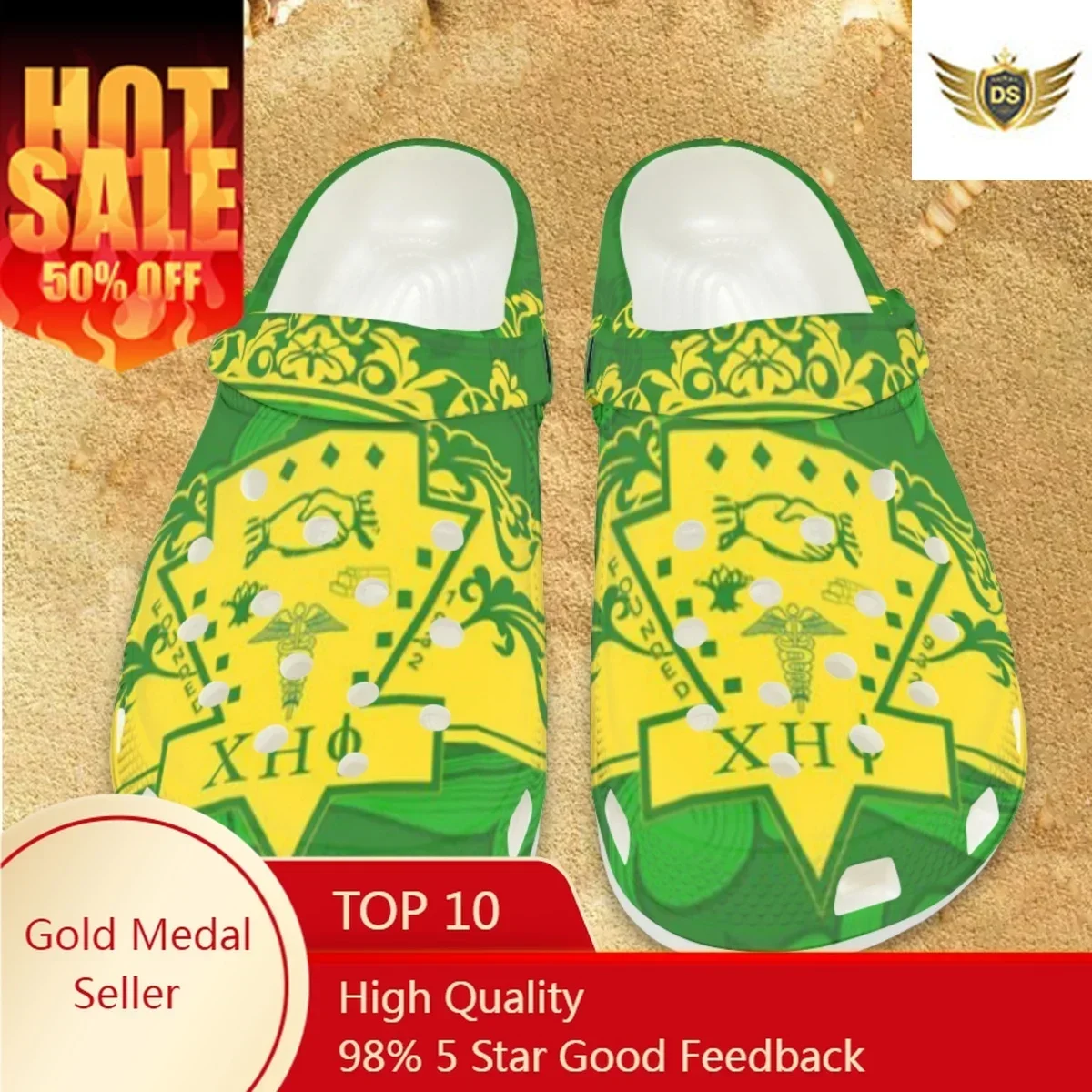 

Chi Eta Phi Sorority Outdoor Non-slip Slippers Casual Couple Travel Hotel Beach Flat Sandals Clogs Comfortable Walking Slides