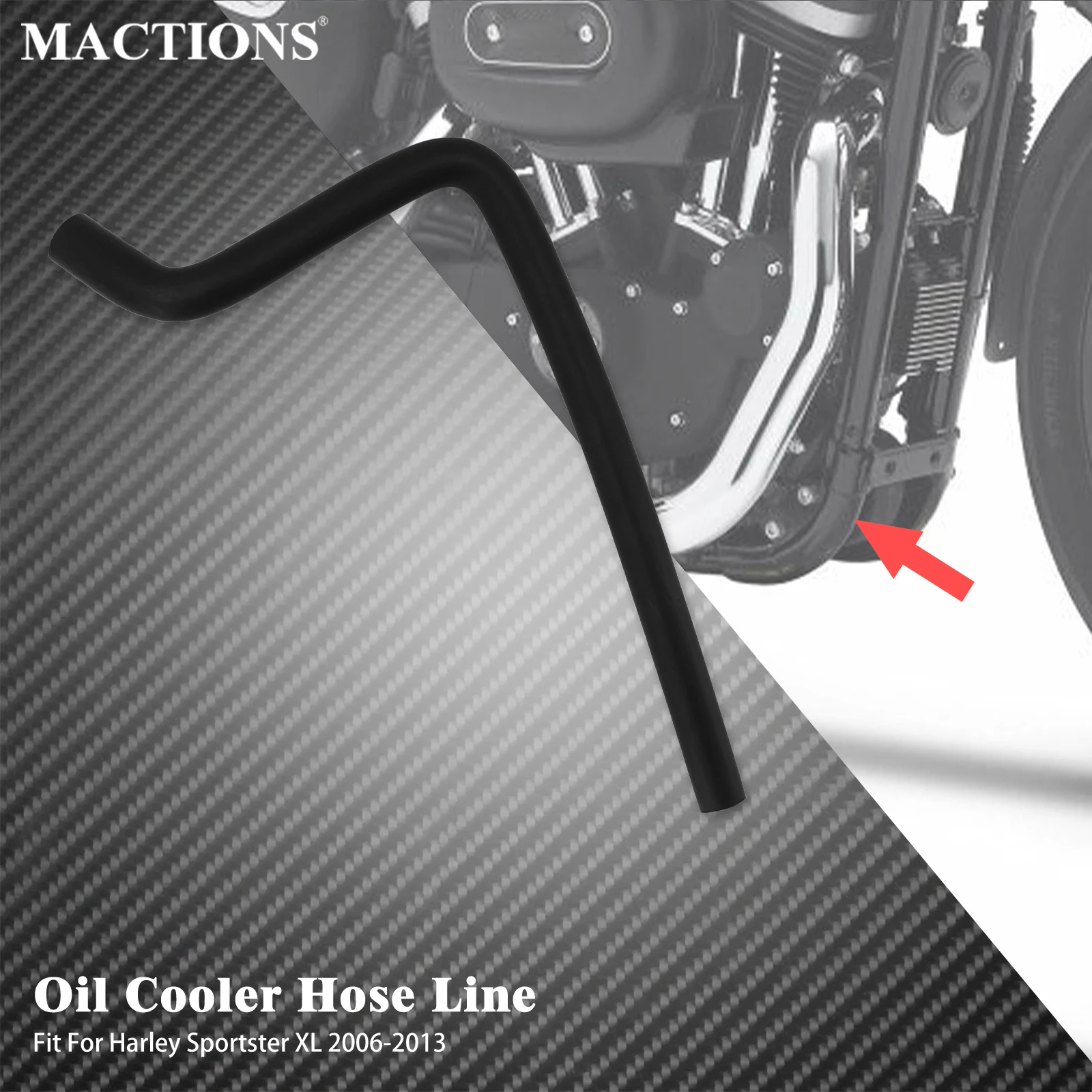 MotorcycleOilCoolerTubeHoseLineDrainPipeForHarleySportsterXL