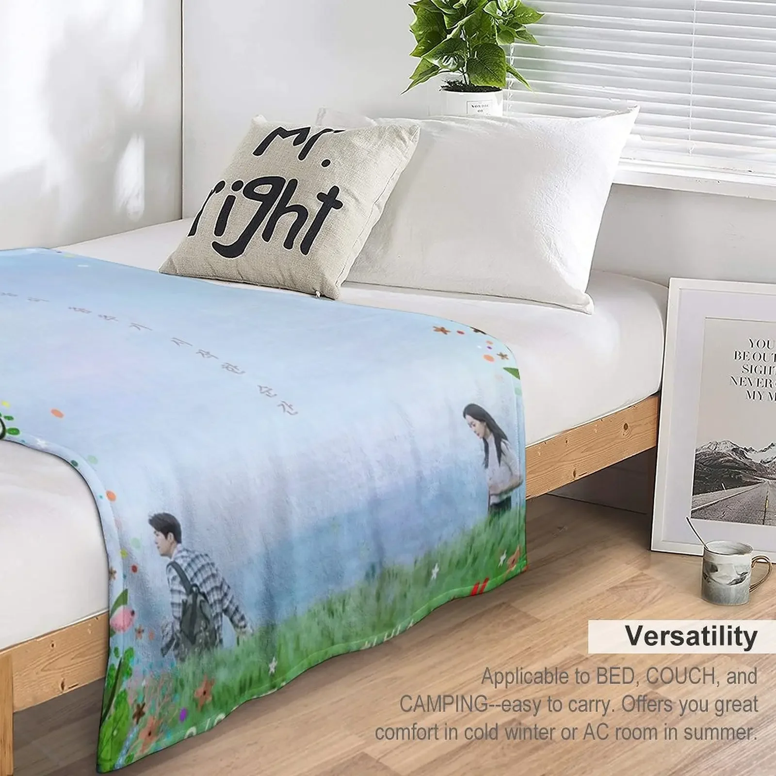 Hometown Cha Cha Cha Kdrama - Kim Seon Ho Throw Blanket Soft Big Blanket Polar blanket 5