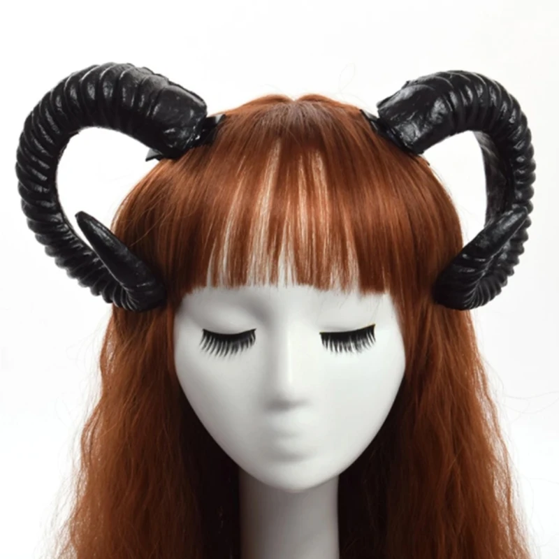 

Головной убор из бычьего рога, карнавальный головной убор с овечьим рогом, товары для вечеринок на Хэллоуин