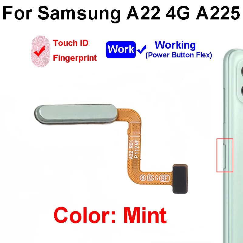 Premium Fingerprint Sensor Flex Cable with Power Button - Replacement Parts