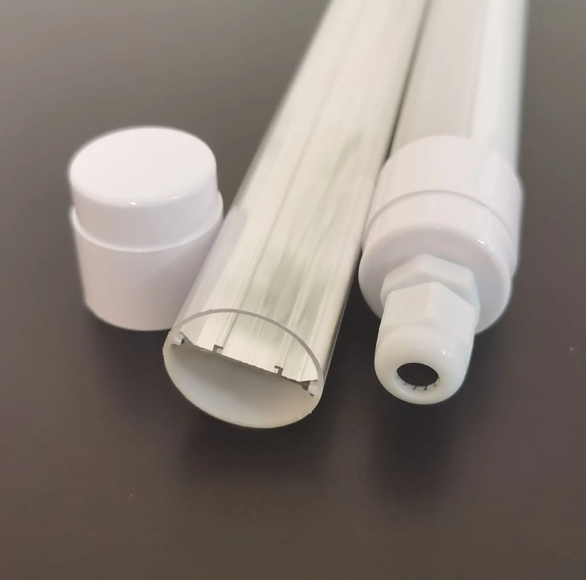 1M/PCS Waterproof T8  LED tube ligth  with milky white  or transparent cover and  waterproof fittings