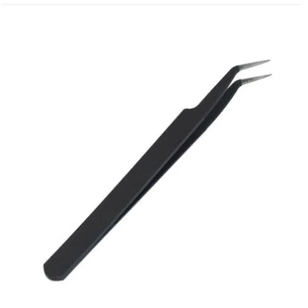 Heiße Gerade Pinzette Edelstahl Gebogene Wimpern Curler Schwarz Augen Make-Up Werkzeuge Wimpern Verlängerung – Detail 3