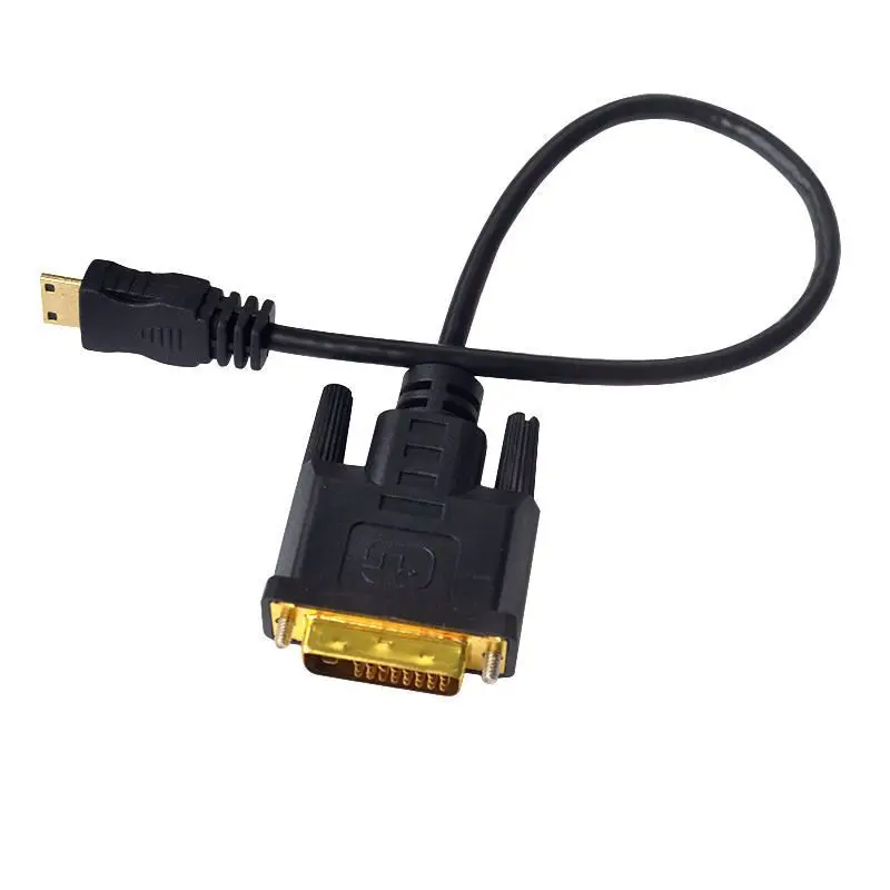 HDMI to DVI Converter HDMI Compatible Converter HDMI to DVI Cable Mini HDMI Compatible To DVI 24+1 Public Connection Mini HDMI Compatible To DVI High-Definition Connection Cable 0.3 Meters
