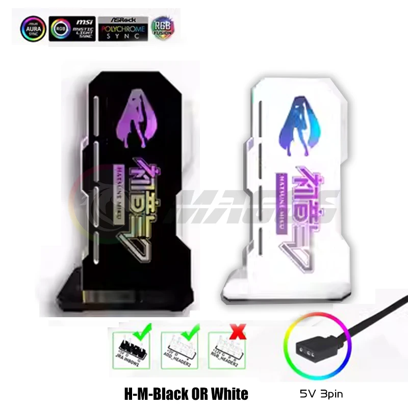RGB Anime-Themed GPU Holder Jack for 40 Series VGA Bracket