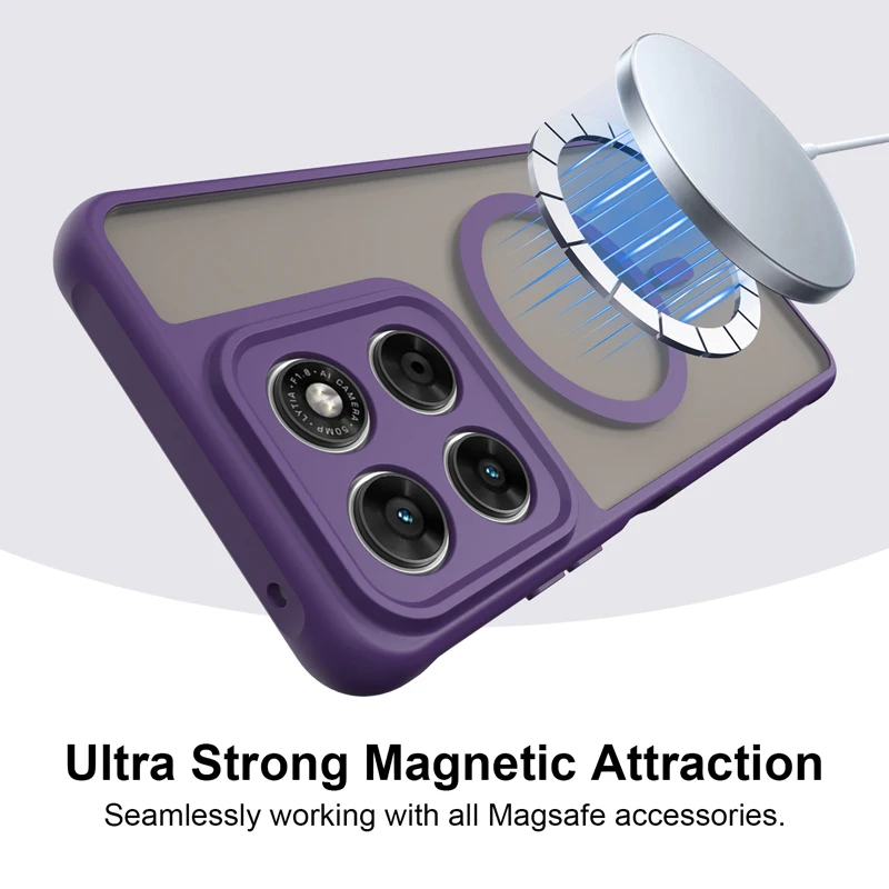 Magnetic Translucent Frosted Waterproof Protective Phone Case