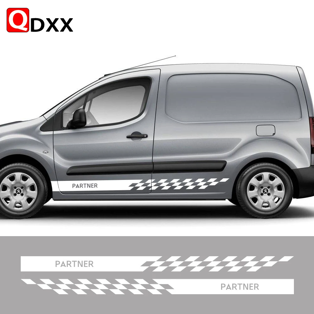 Per Peugeot Partner Camper Cargo Van Parts Tuning Auto Car Door Side Stickers Accessori Line Graphics Decalcomanie In Vinile 2 Pezzi