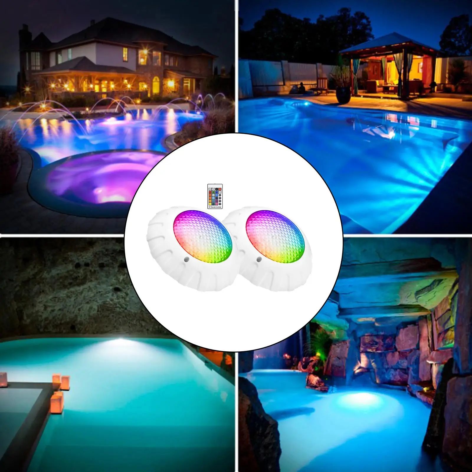 LED Underwater Lamp Wall-Mounted Replacement Multicolor Atmosphere