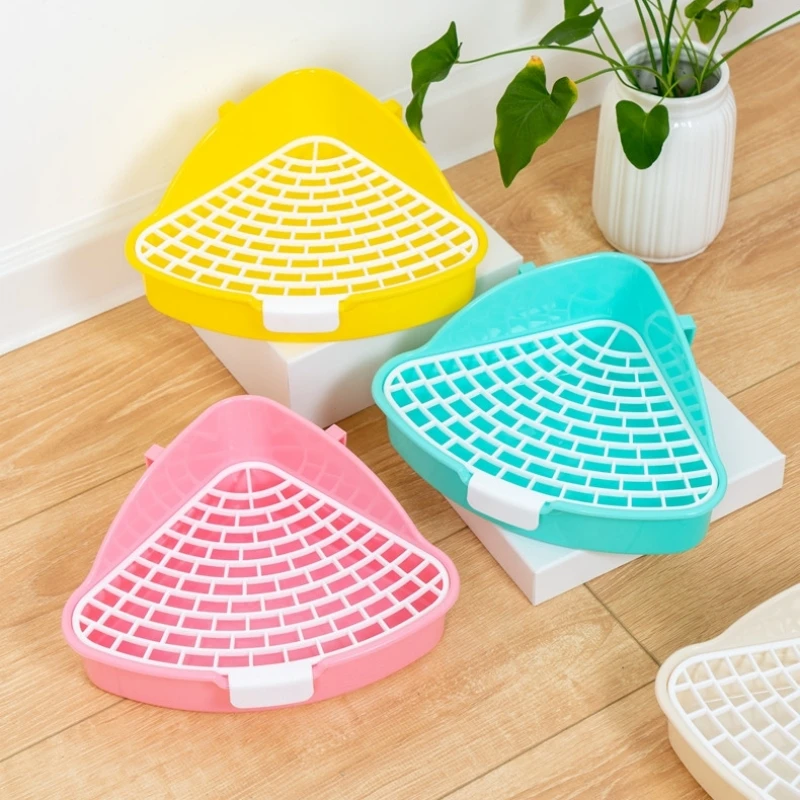 Pet Litter Box Medium Rabbit Bunnies Corner Toilet