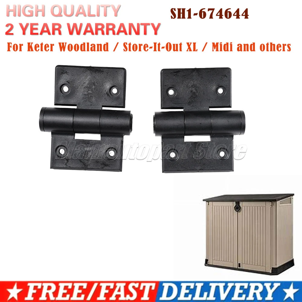 2pcs Keter Store It Out XL Woodland Replacement Hinges SH1 674644/SH2 674645/SH3 674646 Outdoor Storage Box Door Repair