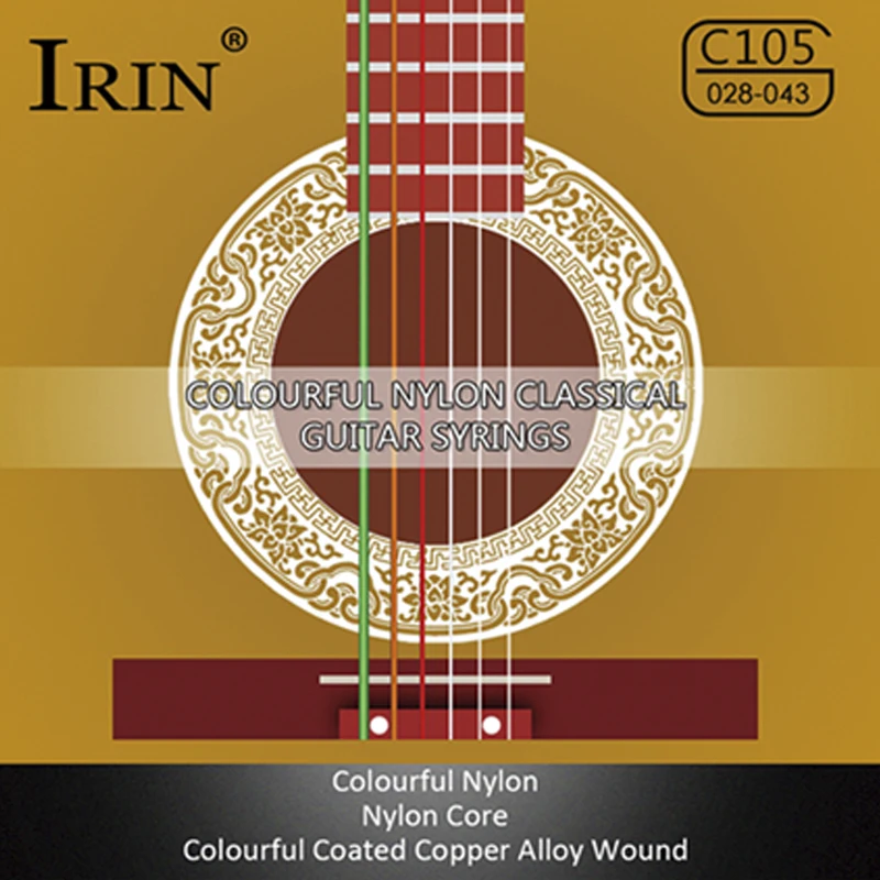 IRIN Set of 6 Nylon Guitar Strings - Classic Guitar Instrument Accessories