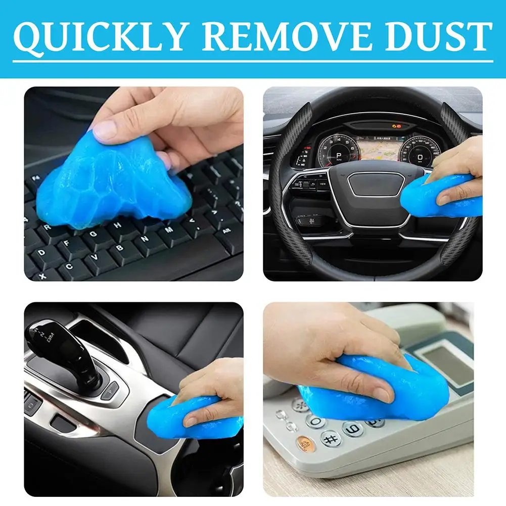 Car Cleaning Gel Vents Household Car Notebook Computer Keyboard Dust Cleaning Reusable Multipurpose Dirt Cleaner Slime Auto 1pcs