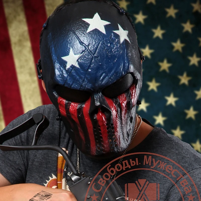 Evil Captain Airsoft Paintball Skull Full Face Protection Mask Per Outdoor Wargame Tactical Gear Cs War