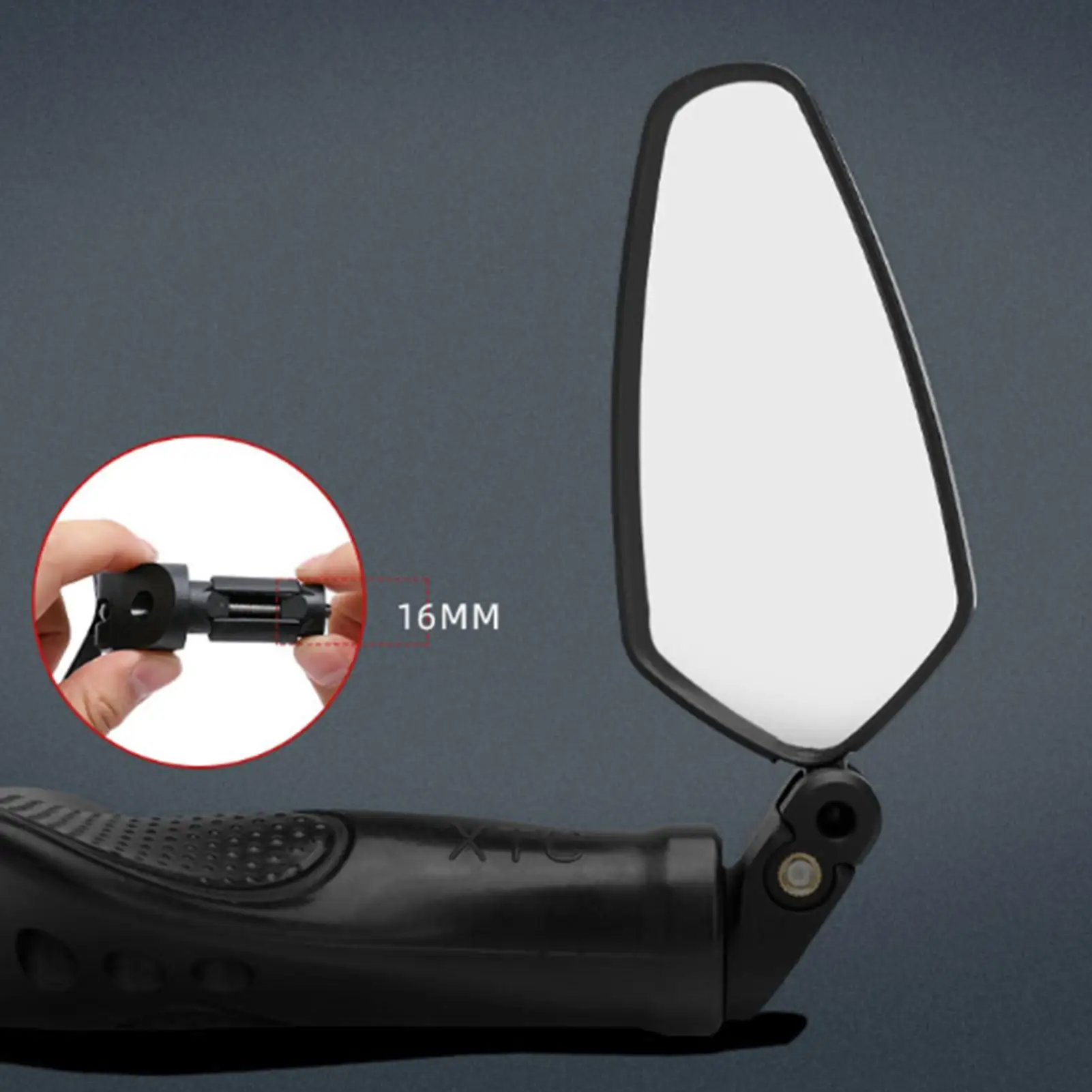 핸들 바 용 자전거 거울 산악 도로 자전거 핸들 바 장착 거울 1 쌍 방진 라이딩 부품 360도 회전 가능