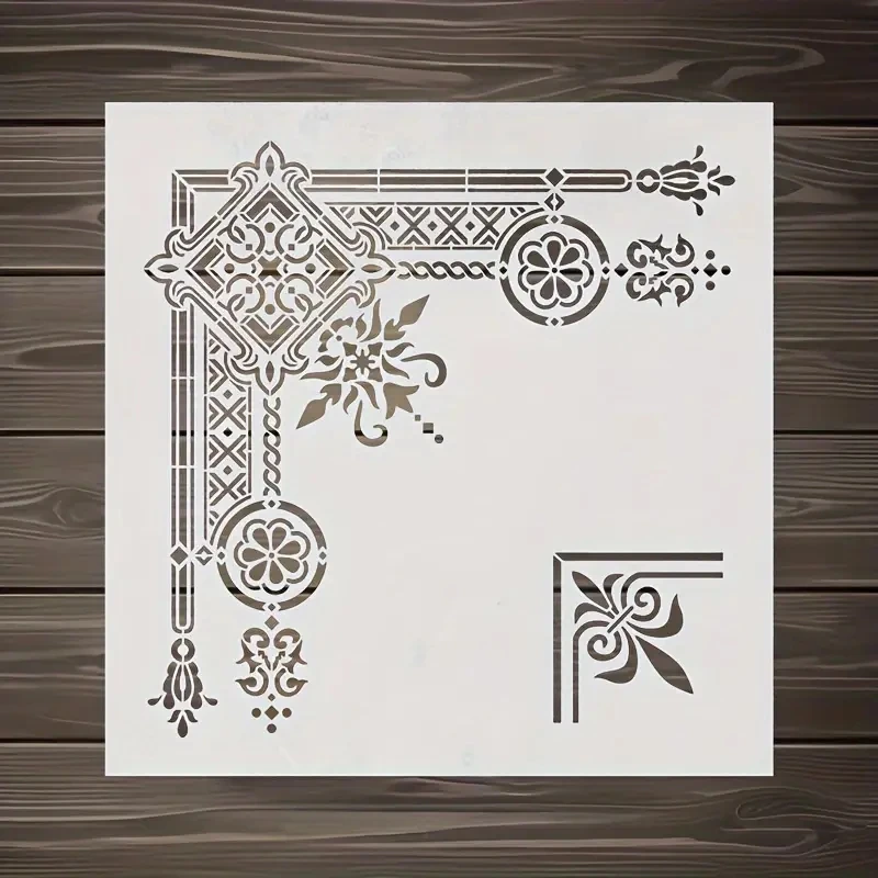 30 * 30cm 크기의 DIY 공예 만다라 몰드, 그림 스텐실, 사진 앨범 엠보싱 종이 카드, 나무, 천, 벽에 사용 가능