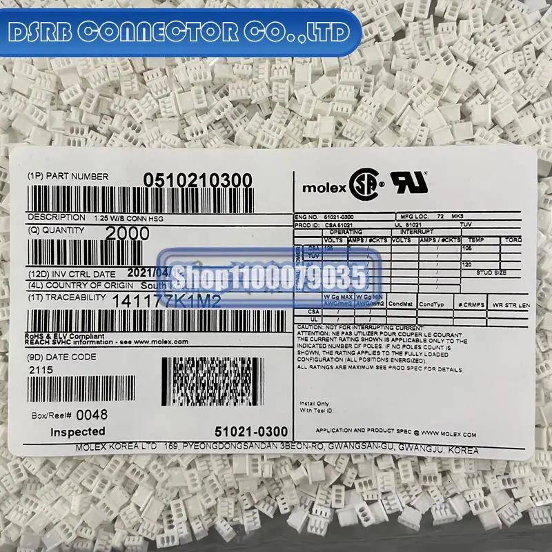 

2000pcs/lot new and original 51021-0300 510210300 3P