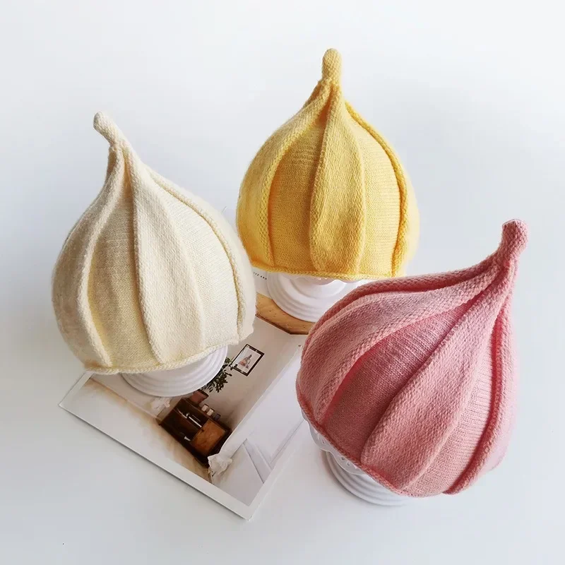 

Trendy Peaked Foldable Candy-colored Hat Fashion All-match Knitted Spring and Winter Baby Knitted Hat
