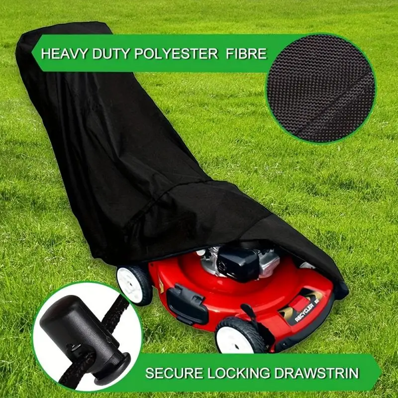 Garden Mower Cover Newest Outdoor Garden Waterproof Lawn Mower Cover UV Protector Rainproof Sunscreen Oxford Cloth Universal Size Protective Cover