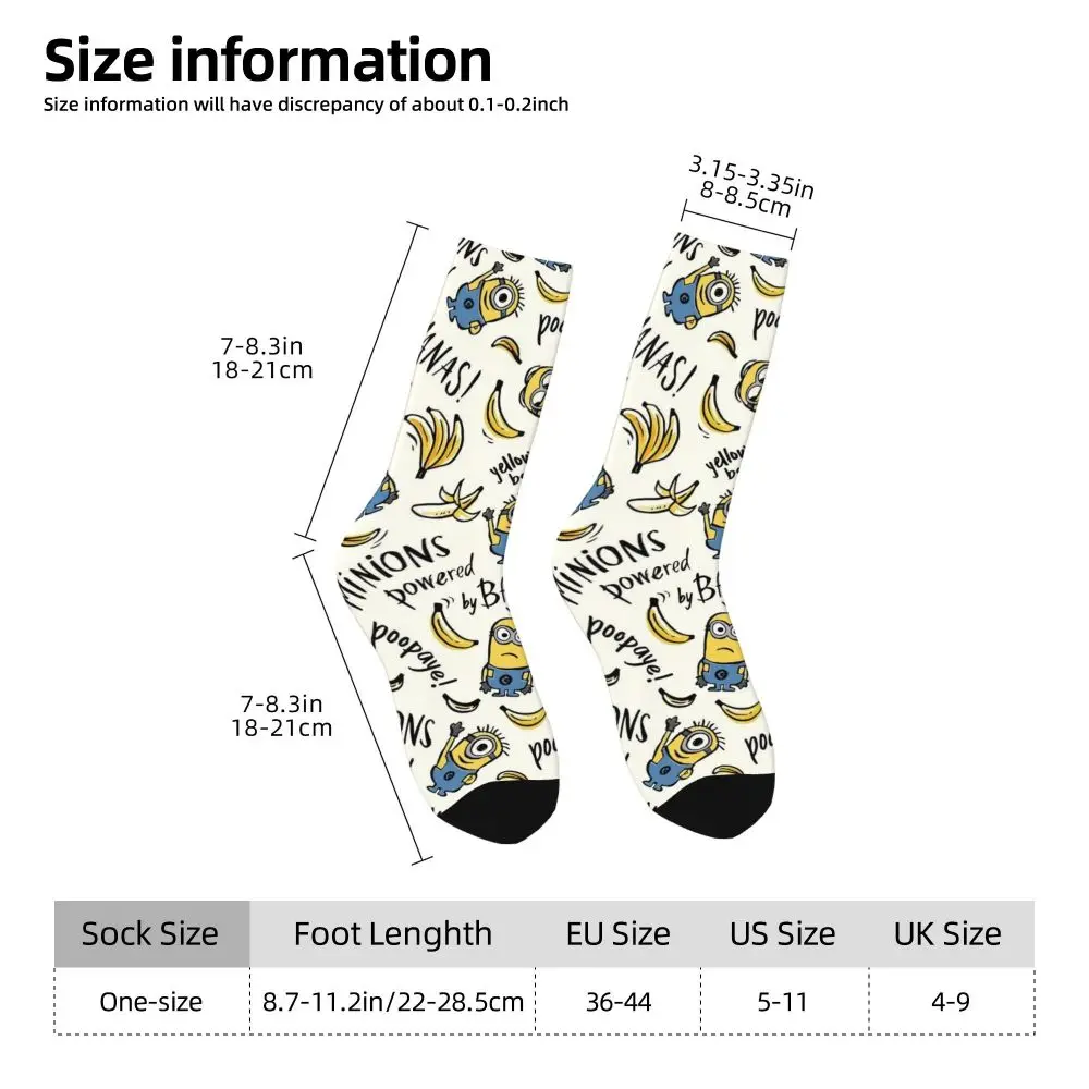 Custom Cool Print M- Minions Cartoon Socks for Women Men Stretchy Summer Autumn Winter M- Minions Bananas Crew Socks 5 S140e7b073f144c40ba2d9c1b80253a92u
