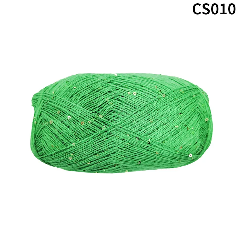 250grams Cotton Yarn Glitter Sequin Knitting Yarn Sparkly Crochet Thread DIY Crafts for Sweater Shawl Scarf 6