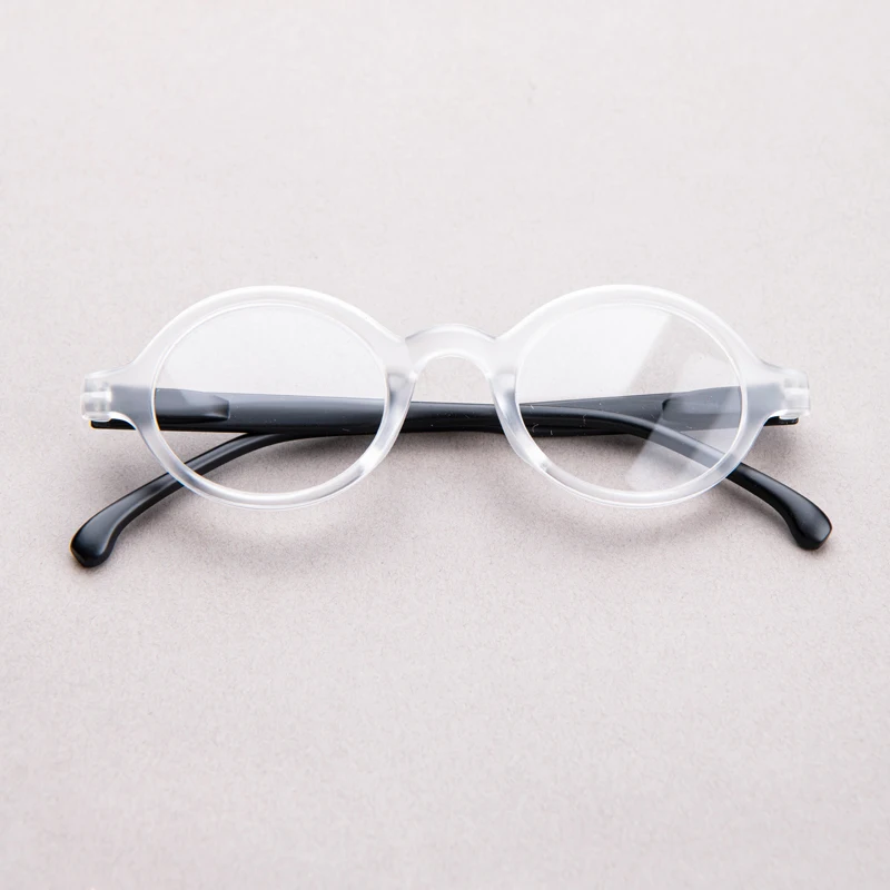 Men's Vintage Round Transparent Lens Reading Glasses