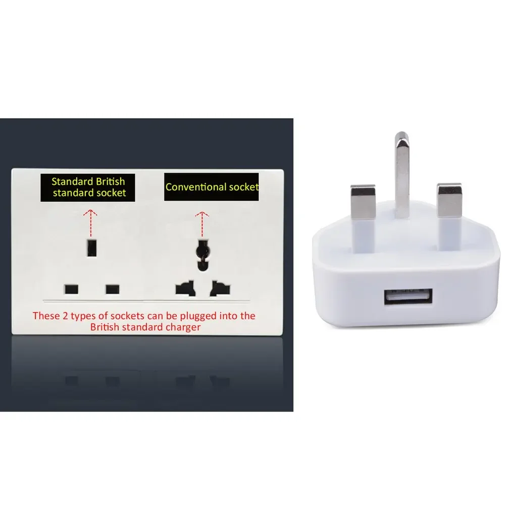 Universal USB Charger UK Plug 3 Pin Wall Adapter plug adapter,ac adapter 1/2/3 Ports Travel Charging For Phone X Samsung S9 Phone Tablet