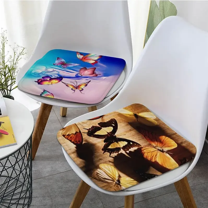 

Butterfly Art Art Dining Chair Cushion Circular Decoration Seat For Office Desk Sofa Cushion