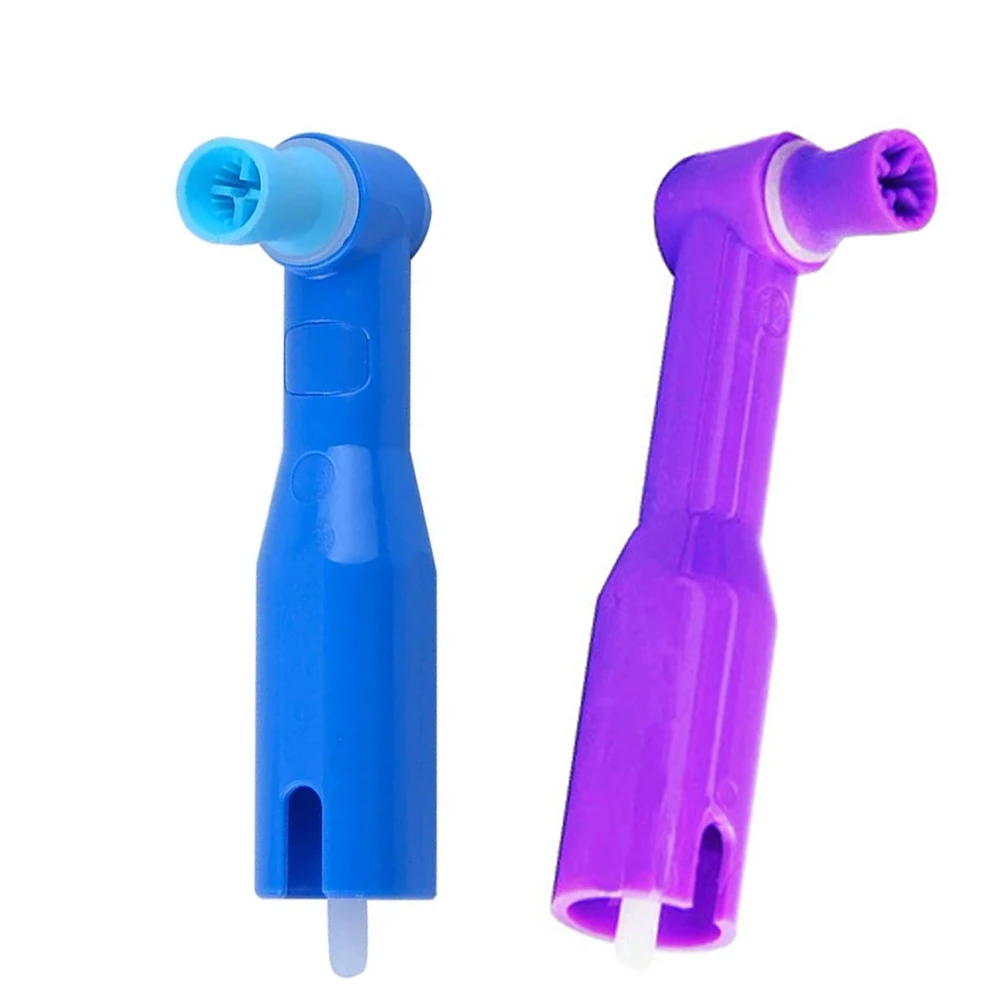 

500Pcs Dental Disposable Prophy Angles Top Quality Soft Cup Latex Free Straight Low Speed Handpieces Blue Purple Polishing