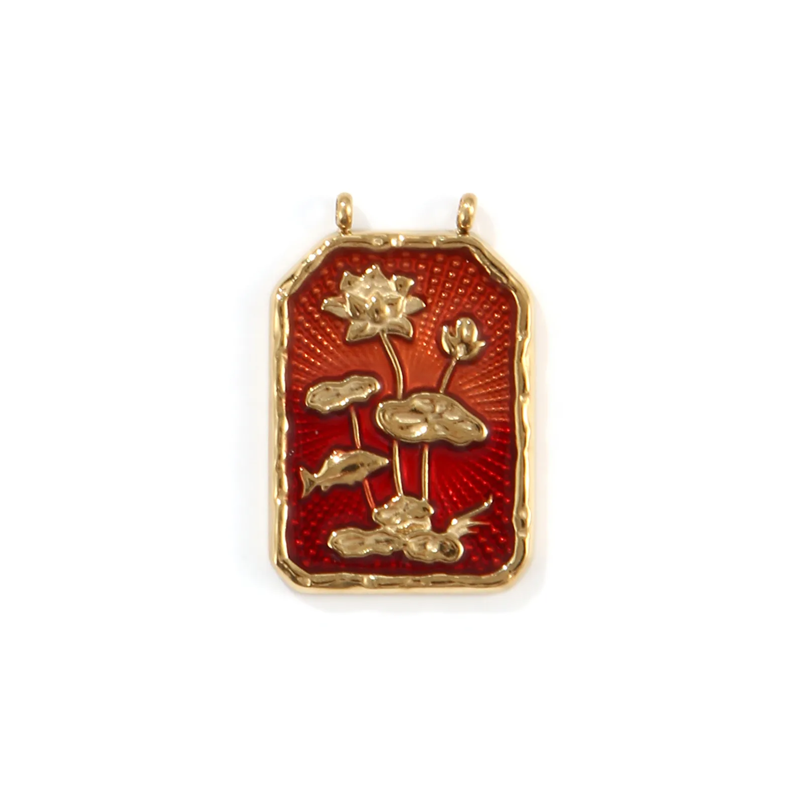 1 Stück 304 Edelstahl Charms 18 Karat echtes Gold vergoldet mehrfarbige Emaille Kranich Auge der Versorgung/Allsehendes Auge Anhänger DIY – Detail 10