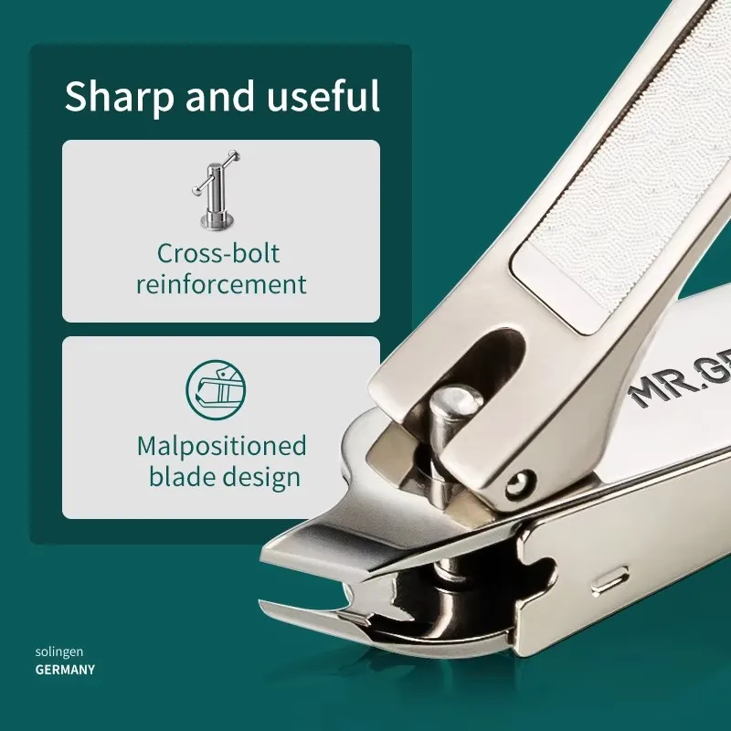 MR.GREEN Slanted Edge Nail Cutting Clippers Cuticle Nippers Tool Stainless Steel Dead Skin Oblique Tip Trimmer Manicure scissors
