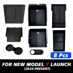 Enhanced Console & Armrest Storage Box with Non - slip Mat and Watercup Holder (8in1)