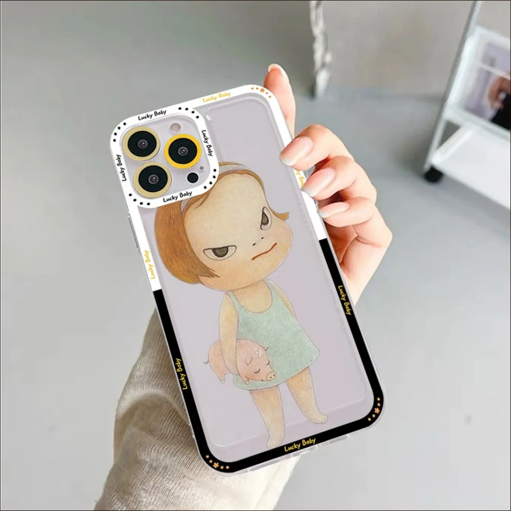 Yoshitomo Nara Manga Style Stickers Phone Case_Clear Impact Case - Whi –  indivisual