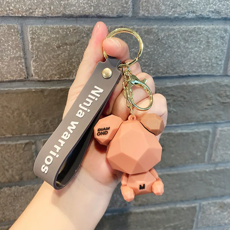 Little Bear Cute Doll Keychain Silicone Car Couple Doll Small Pendant Small Gift Pendant Wholesale Keychain 5