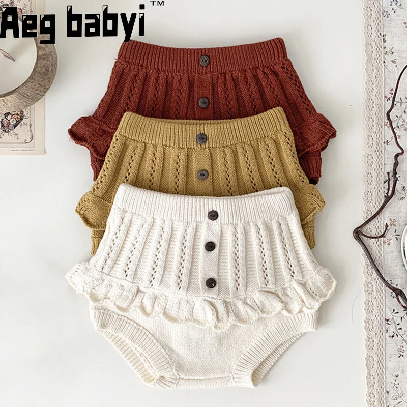 

Baby Knit Shorts Kids Baby Boys Girls Knitting Shorts Baby Girl Pants Spring Autumn Baby Girl PP Pants Children Clothing 0-4Y