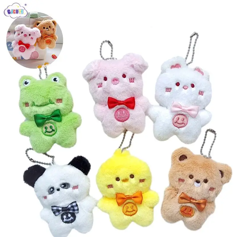 

10 см милая плюшевая игрушка в виде животного, мультяшный медведь, лягушка, панда, свинья, кролик, подвеска, мягкая набивная кукла, брелок для автомобиля, украшение