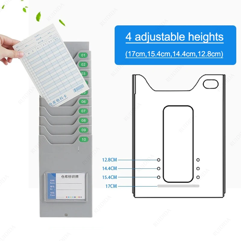 Time Card Holder Clock Cards Rack Clocking Plastic Stand for Time Recorder Electronic Attendance Machine